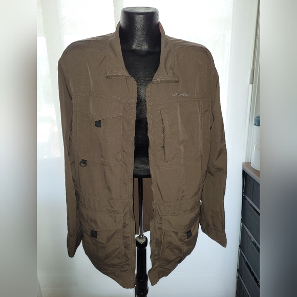 Eddie Bauer Other - Eddie Bauer Travex Soft Shell Water Resistant Rain Jacket Brown Mens's Sz TXL